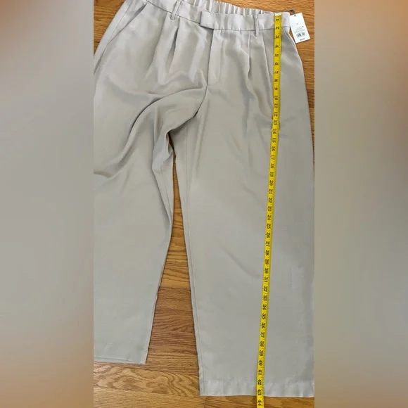 a new day Pants Women’s 17 Beige/Rapid Rock Wide Leg Pleated Slacks Pockets New - Picture 8 of 9